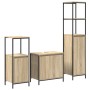 Juego de Muebles de Baño de 3 Piezas de Roble Sonoma de Madera de Ingeniería de , Tocadores de baño - Ref: Foro24-3328395, Pr...