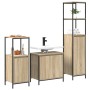 Juego de Muebles de Baño de 3 Piezas de Roble Sonoma de Madera de Ingeniería de , Tocadores de baño - Ref: Foro24-3328395, Pr...