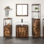 Juego de muebles de baño de 3 piezas en roble ahumado - Madera compuesta de , Tocadores de baño - Ref: Foro24-3328396, Precio...