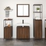 Conjunto de Muebles de Baño de 3 Piezas en Madera Elaborada de Roble Marrón de , Tocadores de baño - Ref: Foro24-3328398, Pre...