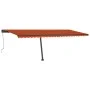Toldo de pie automático naranja y marrón 600x300 cm de vidaXL, Toldos - Ref: Foro24-3069810, Precio: 685,20 €, Descuento: %