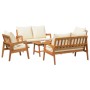 Juego de Bistro de 5 Piezas con Cojines de Madera Maciza de Acacia de , Sofás de exterior - Ref: Foro24-3328609, Precio: 509,...