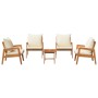 Conjunto de Bistro de 5 Piezas con Cojines de Madera Sólida de Acacia de , Sofás de exterior - Ref: Foro24-3328611, Precio: 3...