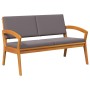 Conjunto bistró de 3 piezas con cojines - Madera maciza de acacia de , Sofás de exterior - Ref: Foro24-3328616, Precio: 311,5...