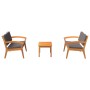 Conjunto bistró de 3 piezas con cojines - Madera maciza de acacia de , Sofás de exterior - Ref: Foro24-3328616, Precio: 311,5...