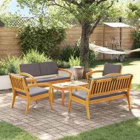 Juego de Bistro de 5 Piezas con Cojines de Madera Sólida de Acacia de , Sofás de exterior - Ref: Foro24-3328618, Precio: 479,...