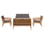 Juego de Bistro de 5 Piezas con Cojines de Madera Sólida de Acacia de , Sofás de exterior - Ref: Foro24-3328618, Precio: 479,...