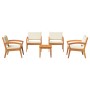 Juego de Bistro de 5 Piezas con Cojines de Madera Sólida de Acacia de , Sofás de exterior - Ref: Foro24-3328619, Precio: 364,...