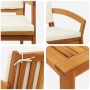 Juego de Bistro de 5 Piezas con Cojines de Madera Sólida de Acacia de , Sofás de exterior - Ref: Foro24-3328619, Precio: 364,...