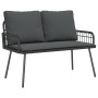 Conjunto de Comedor de Jardín de 2 Piezas con Cojines Ratán Poliéster Negro de , Sillas de jardín - Ref: Foro24-3328646, Prec...