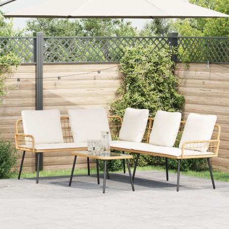 Conjunto de Sofá de Jardín de 2 Piezas con Cojines de Ratán Natural de , Sofás de exterior - Ref: Foro24-3328649, Precio: 372...