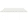 Toldo retráctil manual con postes crema 4,5x3 m de vidaXL, Toldos - Ref: Foro24-3069957, Precio: 480,62 €, Descuento: %