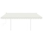 Toldo retráctil manual con postes crema 4,5x3 m de vidaXL, Toldos - Ref: Foro24-3069957, Precio: 497,03 €, Descuento: %