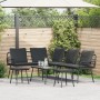 Juego de Sofá de Jardín de 4 Piezas con Cojines de Ratan Sintético Negro de , Sofás de exterior - Ref: Foro24-3328650, Precio...
