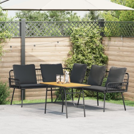 Conjunto de Sofá de Jardín de 2 Piezas con Cojines Negro Poliratán de , Sofás de exterior - Ref: Foro24-3328652, Precio: 373,...