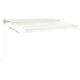 Toldo retráctil manual con postes crema 4,5x3 m de vidaXL, Toldos - Ref: Foro24-3069957, Precio: 480,62 €, Descuento: %