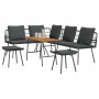 Conjunto de Sofá de Jardín de 4 Piezas con Cojines Negro Ratan Poliéster de , Sofás de exterior - Ref: Foro24-3328654, Precio...