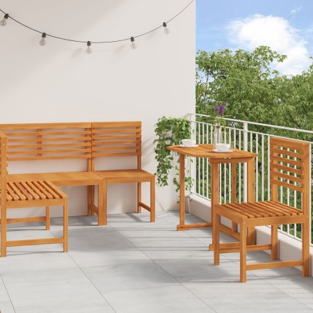 Juego de Comedor de Jardín de 4 Piezas - Madera Sólida de Acacia de , Bancos de jardín - Ref: Foro24-3328689, Precio: 430,99 ...