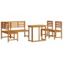Juego de Comedor de Jardín de 4 Piezas - Madera Sólida de Acacia de , Bancos de jardín - Ref: Foro24-3328689, Precio: 430,99 ...