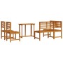 Juego de Comedor de Jardín de 4 Piezas - Madera Sólida de Acacia de , Bancos de jardín - Ref: Foro24-3328689, Precio: 430,99 ...