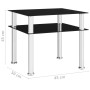 Mesa auxiliar vidrio templado negra 45x50x45 cm en Mesas auxiliares | Comprar online en Foru.es