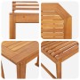 Conjunto de Banco de Jardín de 3 Piezas de Madera Maciza de Acacia de , Bancos de jardín - Ref: Foro24-3328691, Precio: 391,3...