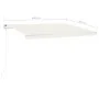 Toldo retráctil manual con postes crema 4,5x3 m de vidaXL, Toldos - Ref: Foro24-3069957, Precio: 480,62 €, Descuento: %