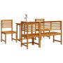 Juego de Comedor de Jardín de 5 Piezas de Madera Maciza de Acacia de , Mesas de jardín - Ref: Foro24-3328696, Precio: 384,65 ...