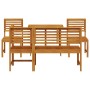 Juego de Comedor de Jardín de 5 Piezas de Madera Maciza de Acacia de , Mesas de jardín - Ref: Foro24-3328696, Precio: 384,65 ...