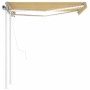 Toldo automático LED sensor de viento amarillo blanco 3,5x2,5 m de vidaXL, Toldos - Ref: Foro24-3069933, Precio: 586,32 €, De...