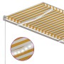 Toldo automático LED sensor de viento amarillo blanco 3,5x2,5 m de vidaXL, Toldos - Ref: Foro24-3069933, Precio: 586,32 €, De...