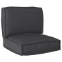 Juego de cojines de palet Set de 2 Negro Poliéster Cojín de palet de , Cojines para sillas y sofás - Ref: Foro24-3329053, Pre...