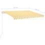 Toldo automático LED sensor de viento amarillo blanco 3,5x2,5 m de vidaXL, Toldos - Ref: Foro24-3069933, Precio: 586,32 €, De...