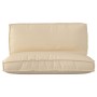 Juego de Cojines de Palet 2 Piezas Beige Poliéster Cojín de Palet de , Cojines para sillas y sofás - Ref: Foro24-3329082, Pre...