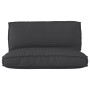 Set de Cojines de Palet Set de 2 Negro Poliéster Estándar de , Cojines para sillas y sofás - Ref: Foro24-3329083, Precio: 79,...