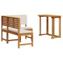 Juego de Comedor de Jardín de 2 Piezas con Cojines de Madera Maciza de Acacia de , Bancos de jardín - Ref: Foro24-3329099, Pr...
