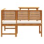 Juego de Comedor de Jardín de 2 Piezas con Cojines de Madera Maciza de Acacia de , Bancos de jardín - Ref: Foro24-3329099, Pr...