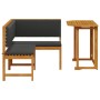Juego de Mesa y Sillas de Jardín de 2 Piezas con Cojines de Madera de Acacia de , Bancos de jardín - Ref: Foro24-3329100, Pre...