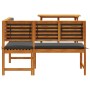 Juego de Mesa y Sillas de Jardín de 2 Piezas con Cojines de Madera de Acacia de , Bancos de jardín - Ref: Foro24-3329100, Pre...