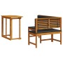 Juego de Mesa y Sillas de Jardín de 2 Piezas con Cojines de Madera de Acacia de , Bancos de jardín - Ref: Foro24-3329100, Pre...