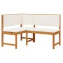 Conjunto de Comedor de Jardín de 4 Piezas con Cojines - Madera Maciza de Acacia de , Bancos de jardín - Ref: Foro24-3329101, ...