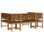 Juego de jardín de 5 piezas con cojines de madera de acacia maciza de , Bancos de jardín - Ref: Foro24-3329104, Precio: 545,3...