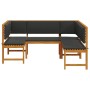 Juego de Jardín de 3 Piezas con Cojines de Madera de Acacia de , Bancos de jardín - Ref: Foro24-3329106, Precio: 457,38 €, De...