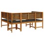 Juego de Jardín de 3 Piezas con Cojines de Madera de Acacia de , Bancos de jardín - Ref: Foro24-3329106, Precio: 457,38 €, De...