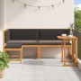 Juego de Bistro de Jardín de 3 Piezas con Cojines de Madera de Acacia de , Bancos de jardín - Ref: Foro24-3329108, Precio: 45...