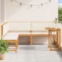 Juego de Comedor para Jardín de 4 Piezas con Cojines de Madera de Acacia de , Bancos de jardín - Ref: Foro24-3329109, Precio:...