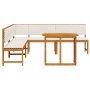 Juego de Comedor para Jardín de 4 Piezas con Cojines de Madera de Acacia de , Bancos de jardín - Ref: Foro24-3329109, Precio:...