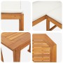 Juego de Comedor para Jardín de 4 Piezas con Cojines de Madera de Acacia de , Bancos de jardín - Ref: Foro24-3329109, Precio:...