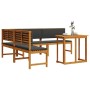 Conjunto de Comedor para Jardín de 4 Piezas con Cojines de Madera Maciza de Acacia de , Bancos de jardín - Ref: Foro24-332911...