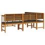 Conjunto de Comedor para Jardín de 4 Piezas con Cojines de Madera Maciza de Acacia de , Bancos de jardín - Ref: Foro24-332911...